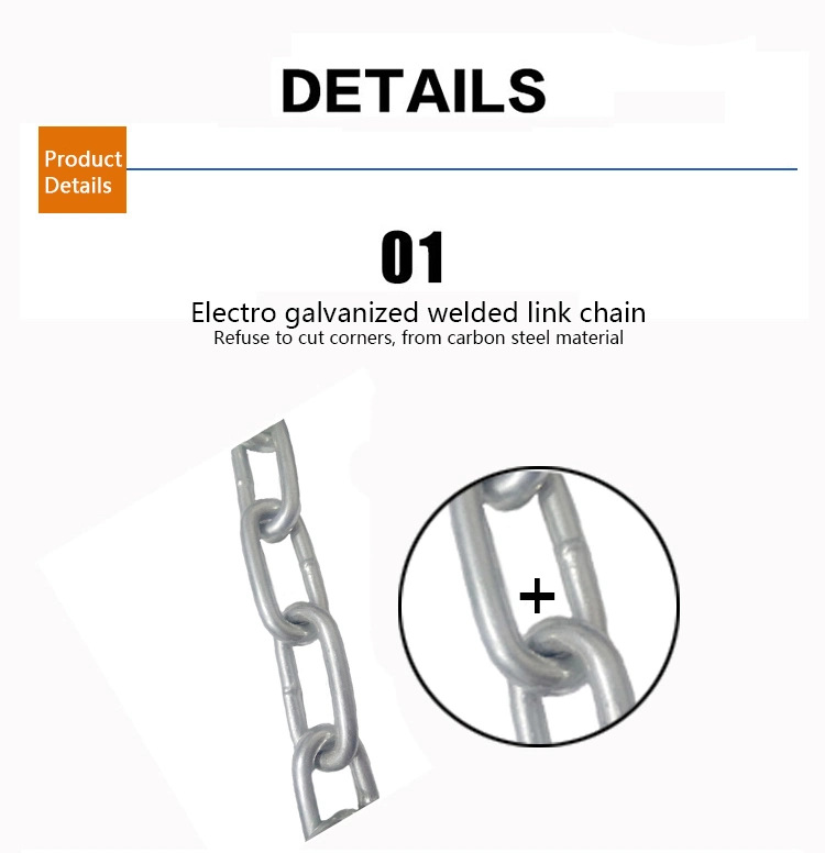 Galvanized Welded Carbon Steel Long Link Chain for Riverside