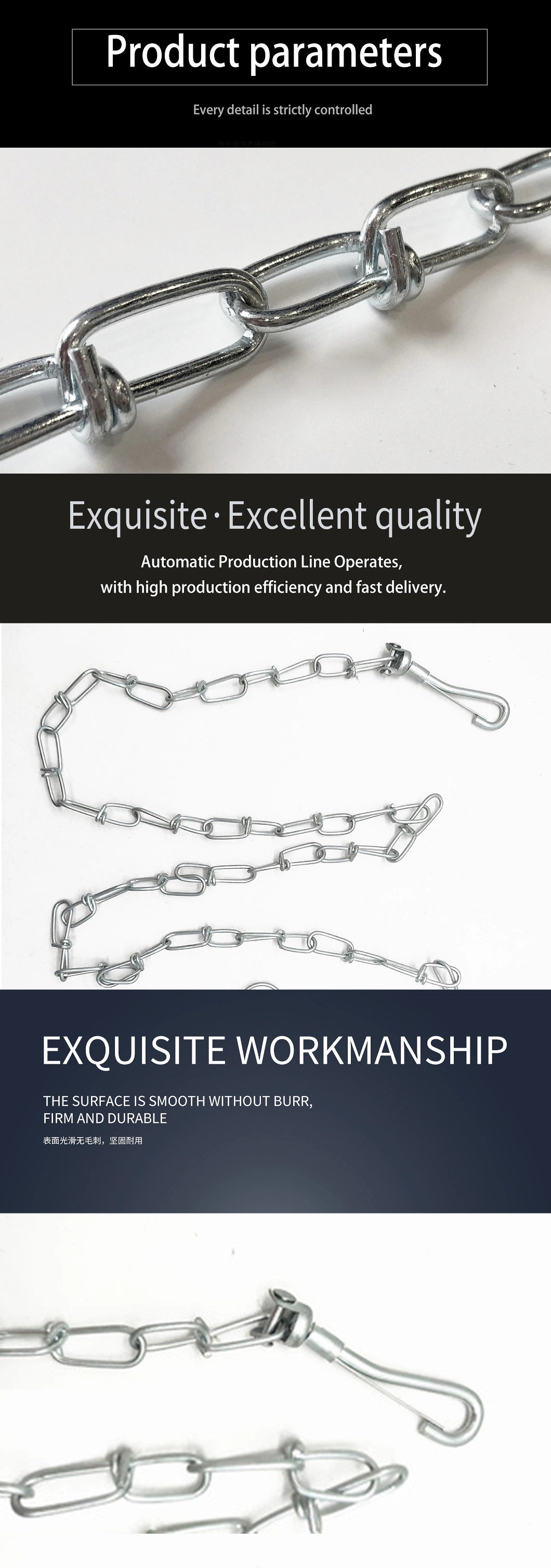 Rigging Weldless DIN5686 Knotted Chain Link Chain